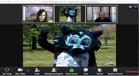 Zoom meeting window showing three participants.