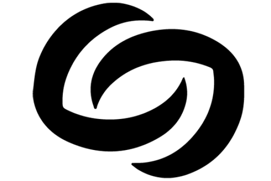 2 black lines stacked shaped like a "C", one facing right, the other facing left. Yuja icon.