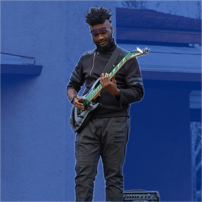 BSU SSU Student Playing Electric Guitar 